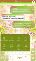 White Jasmine Keyboard Theme ảnh chụp màn hình 2