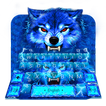 Blue Lightning Wolf Keyboard Theme