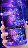 Gotas líquidas de la galaxia Tema del teclado captura de pantalla 1