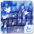 Live Blue Cherry Rain Keyboard Theme APK