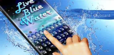 Live 3D Blue Water Keyboard Theme