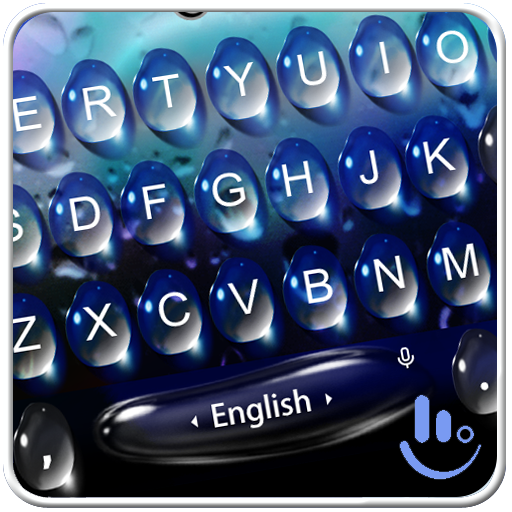 Live 3D Blue Water Keyboard Theme