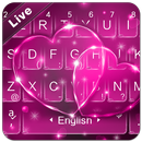 Live Pink Love Keyboard Theme APK