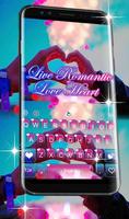Live 3D Romantic Love Heart Keyboard Theme Affiche