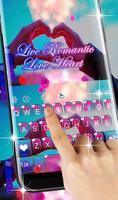 Live 3D Romantic Love Heart Keyboard Theme capture d'écran 1
