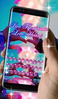 Live 3D Romantic Love Heart Keyboard Theme capture d'écran 2