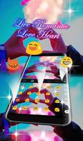 Live 3D Romantic Love Heart Keyboard Theme capture d'écran 3