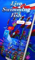 Live Cute Swimming Fish Emoji Keyboard Theme captura de pantalla 1