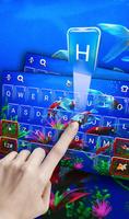 Live Cute Swimming Fish Emoji Keyboard Theme captura de pantalla 2