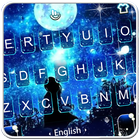 Live 3D Blue Moonlight Keyboard Theme ไอคอน