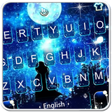 Live 3D Blue Moonlight Keyboard Theme biểu tượng