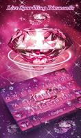 Live Sparkling Diamonds Keyboard Theme पोस्टर
