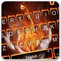 Live 3D Burning Flame Keyboard Theme
