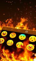 Live 3D Cool Flaming Fire Keyboard Theme syot layar 3