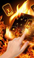 Live 3D Cool Flaming Fire Keyboard Theme poster