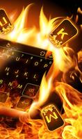Live 3D Cool Flaming Fire Keyboard Theme syot layar 1