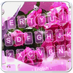 Live 3D Pink Rose Keyboard Theme