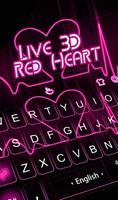 Live Red Heart Keyboard Theme Cartaz