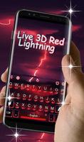 Live 3D Red Lightning Keyboard Theme ภาพหน้าจอ 2