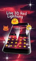 Live 3D Red Lightning Keyboard Theme capture d'écran 3