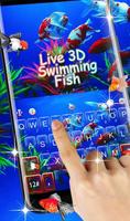 Live 3D Swimming Fish Keyboard Theme capture d'écran 1