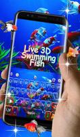 Live 3D Swimming Fish Keyboard Theme capture d'écran 3