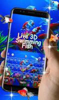 Live 3D Swimming Fish Keyboard Theme captura de pantalla 3