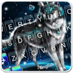Live 3D Winter Snowing Wolf Keyboard Theme