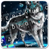 Live 3D Winter Snowing Wolf Keyboard Theme simgesi