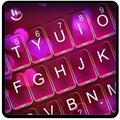 Love Sparkling Neon Hearts Keyboard Theme