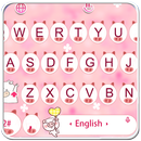 Lovely Cartoon Pink Pig Keyboard Theme APK