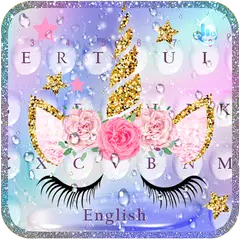 Lovely Water Star Unicorn Keyboard Theme APK Herunterladen