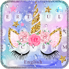 Lovely Water Star Unicorn Keyboard Theme icono