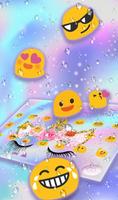 Lovely Water Star Unicorn Keyboard Theme captura de pantalla 3