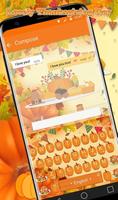 Lovely Thanksgiving Day Keyboard Theme captura de pantalla 1