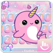 Lovely Unicorn Whale Keyboard Theme