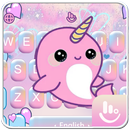 Lovely Unicorn Whale Keyboard Theme APK