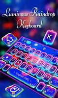 Luminous Raindrops Keyboard Theme Affiche
