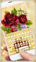 Luxury Rose Diamond Keyboard Theme 截图 1