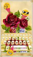 Luxury Rose Diamond Keyboard Theme imagem de tela 2