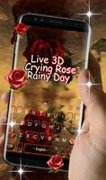 3D Live Rose Rainy Day Keyboard Theme 截图 2