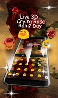 3D Live Rose Rainy Day Keyboard Theme 截图 3