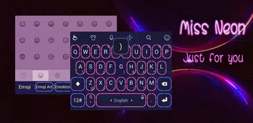 Miss Neon Keyboard Theme