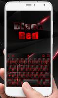 Modern Black Red Light Keyboard Theme Affiche