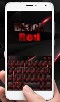 Modern Black Red Light Keyboard Theme poster