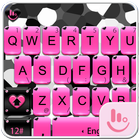 Pink Zebra Keyboard Theme أيقونة