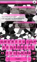 Pink Zebra Keyboard Theme スクリーンショット 1