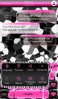 Pink Zebra Keyboard Theme スクリーンショット 2