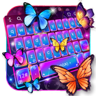 Swell Colorful Neon Butterfly Keyboard icône