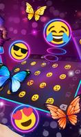 برنامه‌نما Swell Colorful Neon Butterfly Keyboard عکس از صفحه